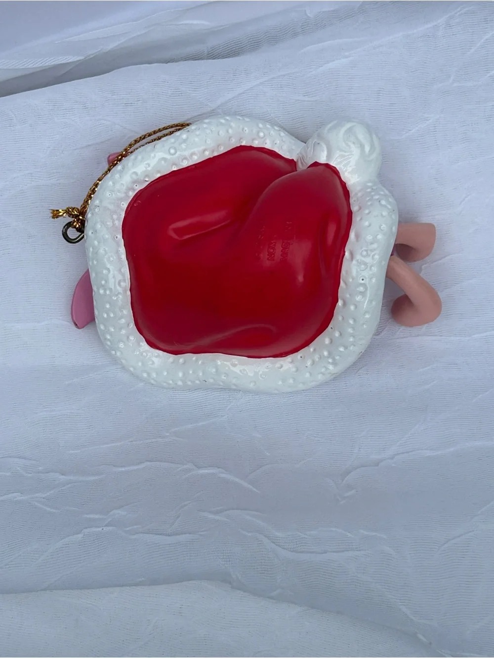 Piglet in a Santa hat Christmas ornament